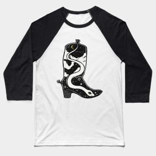 THERE'S A SNAKE IN MY BOOT Starry Snake Design Baseball T-Shirt